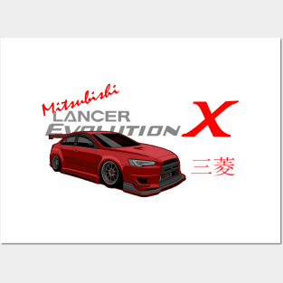 Mitsubishi Lancer EVO X, Evolution X, JDM Posters and Art